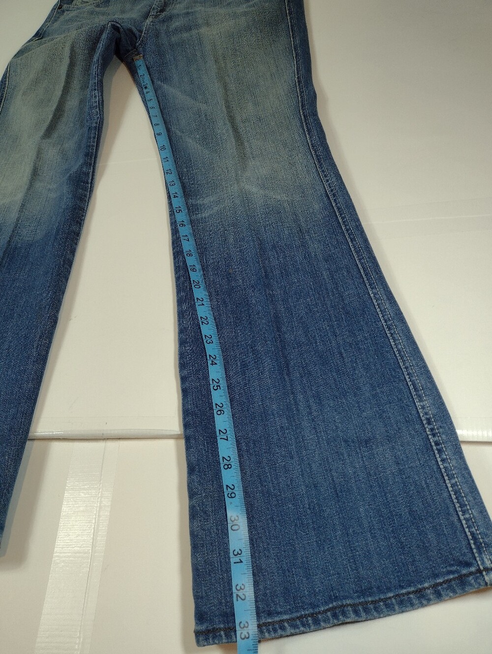 7 For All Men Kind t Blue Straight Leg Men's Jeans (33) - Picture 11 of 15